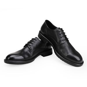 Echte mode handamde heren Italiaanse herfstjurk leerkwaliteit elegante zwarte bruiloft casual zakenschoenen man 661