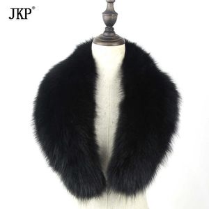 Véritable fourrure de renard unisexe colliers pour vestes Lusury gilet chaud anneau foulards nouvelle Russie 2021 cuir véritable fourrure de renard écharpe hiver H0923