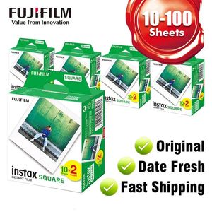 Véritable Fujifilm Instax carré bord blanc instantané Film couleur Flm pour Fuji SQ10 SQ6 SQ1 SQ20 SP3 Format hybride caméras 240106