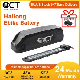 Echte Hailong 48V Ebike Battery 36V 52V 19.2Ah 24Ah Panasonic Electric Bicycle Battery Pack voor 350W-1500W Motor