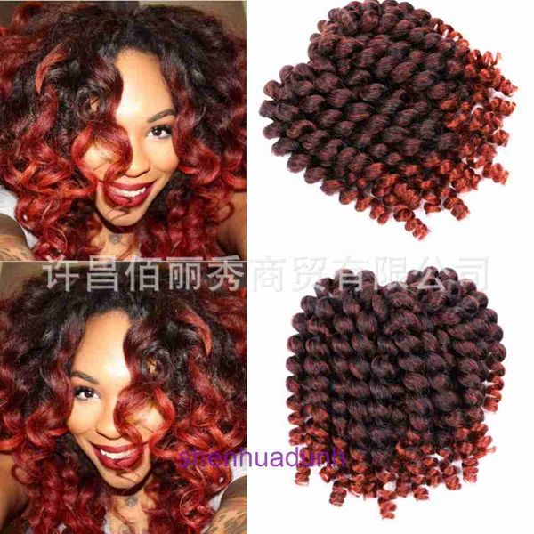 Perruques de cheveux authentiques boutique en ligne Curl Gradient Dirty Braid Chemical Fibre Wig