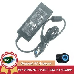 Echte hoioto AC DC-adapterlader voor HP Monitor M22F M24F M27F Voedingsvoorziening ADS-25PE-19-3 19525E 19.5V 1.28A 4.5*3,0 mm 25W 25W