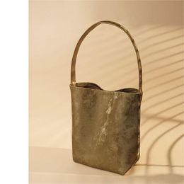 Véritable sac fourre-tout en cuir femmes 2024 nouveau chinois simple épaule grande capacité sac à provisions loisirs sous les bras sac de banlieue peinture à l'encre concepteur à main levée vert