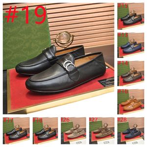Echte leercasual schoenen klassieke nobele handgemaakte schoenen comfortabel vis print platte lederen jongens dating feestschoen maat 38-46