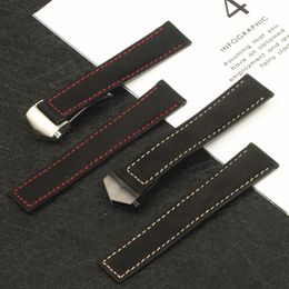 Bracelet de montre en cuir véritable 20mm pour bracelet TAG pour ceinture Heuer fermoir de déploiement Bracelet de montre Bracelet noir marron bleu