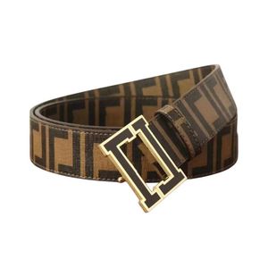 Ceinture en cuir authentique Largeur de 4,0 cm ceintures de créateurs de mode pour hommes Black Boucle lettre