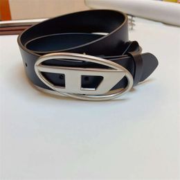 Cinturones de cuero genuino para mujer diseñador cinturón de diseñador para hombre 3,0 cm de ancho letra dorada hebilla de aguja cintura marrón negro cinturón de mujer cintura ceinture Diesel
