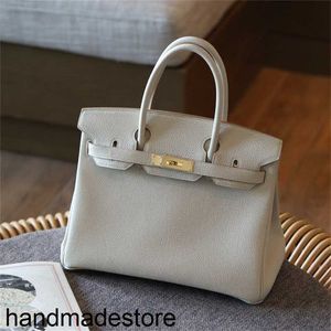 Echt lederen BK Handtas Platinum Designer Tas 2024 Home Bag Togo Handmatige Wax Line Lychee Patroon Portable Mother Bag Dameshandgemaakt