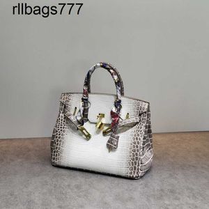 BK – sac à main de luxe en cuir véritable pour femmes, sac à bandoulière de grande capacité, motif Crocodile, sensation avancée, 2024