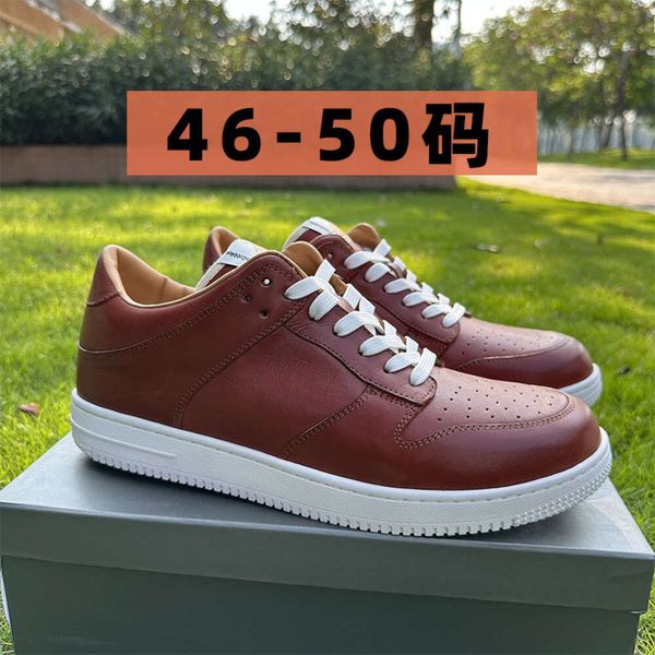 Zapatos de tablero de cuero genuinos para hombres nuevos de cuero de vaca lavado 46-50 grande