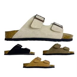 Echt leer Bostons klompen Flip Flop Slippers Designer Slides Metallic Slide Sandalen Dames heren sandaal trainers outdoor loafers birkin lage hak schoenen maat 35-44
