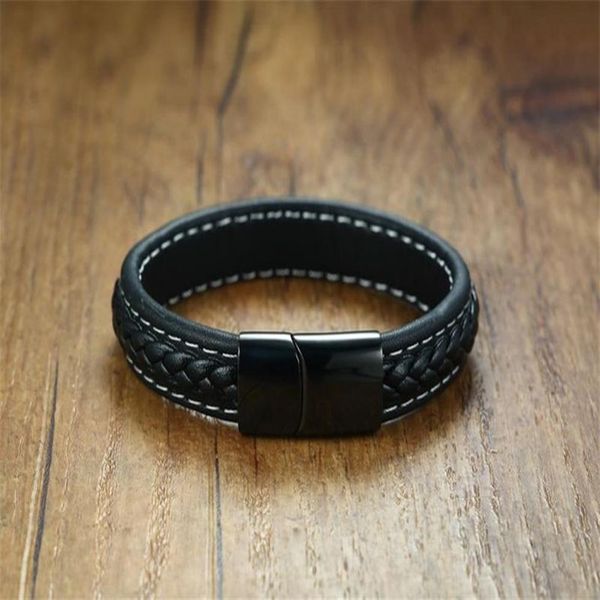 Pulsera de cuero genuino para hombre, cadena de eslabones de regalo masónico con logotipo grabado personalizado, 222q