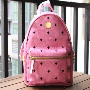 Echt lederen merk Fashion Punk Rivet Backpack School Tas Baggages Unisex Backpack Student Tassen Knapsack Travel Outdoor Packs M292J