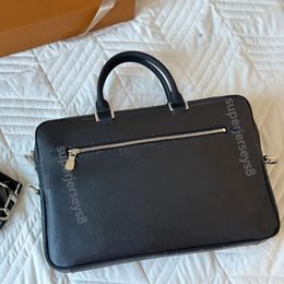 Bolso de laptop de maletín de cuero genuino bolso de mensajero clásico bolso de moda bolso cruzado casual bolso de negocios de lujo bolsa de trabajo de estuche