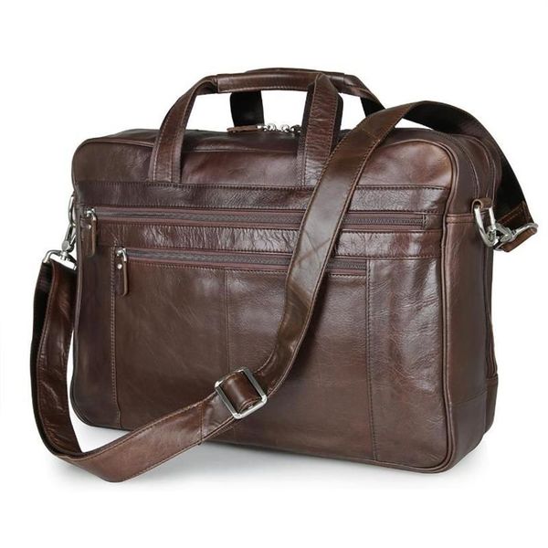 Sac d'affaires en cuir véritable pour hommes, sac d'ordinateur de 17 pouces, mallette pour ordinateur portable, sacs de bureau, Maletines Hombre318h