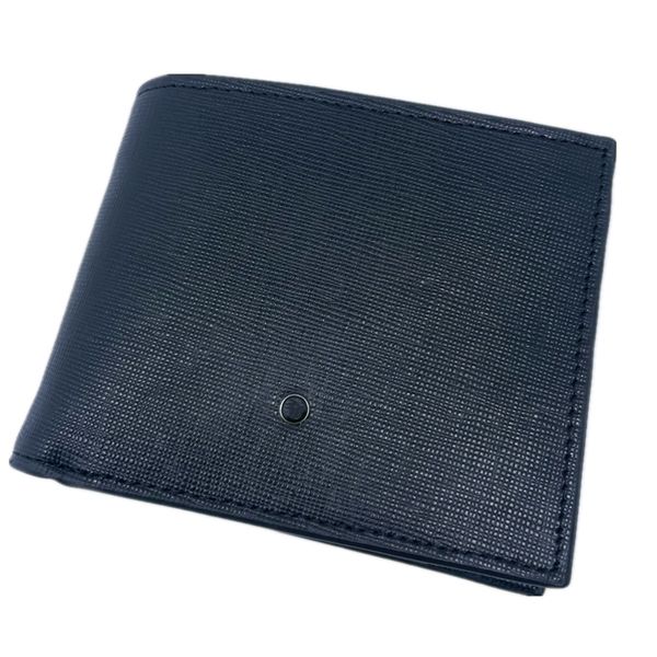 Portefeuille noir en cuir véritable pour hommes d'affaires, sac à main de conception simple et plié avec 6 porte-cartes, 2 sacs d'argent, vente à bas prix, seulement 15 pièces