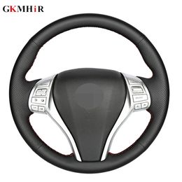 Couvercle de volant de voiture en cuir véritable pour Nissan Teana Altima 2013-2016 X-Trail Qashqai Rogue 2014-2016 Sentra Tiida