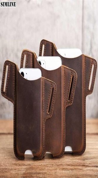 Sac de ceinture en cuir véritable pour téléphone portable, pour iPhone 12 Pro Mini Max 54quot 61quot 67quot, pochette pour téléphone portable, support Holster5132765