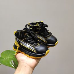 Chaussures d'enfants en cuir authentique Fashion filles garçons chaussures de sport respirant pour enfants baskets douces semelles