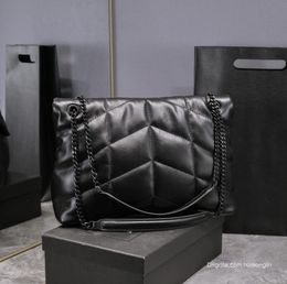 Echt lederen designer tas dames dames handtas tote schoudertassen portemonnee met ketting luxe mode gratis verzending