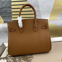 Echte lederen ontwerper Woman Bag Tote Handtas Schoudertassen Purse Ladies Mode Luxe 25 cm 30 cm 35 cm
