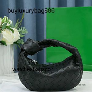 Sac à main en cuir véritable Botteg Venet Top Jodies Dîner Sac de qualité tricoté élégant en peau de mouton tricot rond pour femme sous les boulettes petit doux