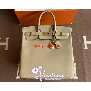 Sac à main fait main en cuir véritable Bk40 Sacs à main haute capacité Haut a Courses 40cm Trench Coat Gris S2 Trench Toco Gold Bucklehave logo HBCH