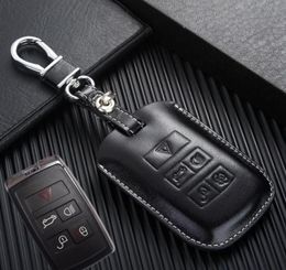 Étui clé en cuir authentique pour 2021 Discovery 5 Range Rover Sport Defender 2 Cover Key Remote Control FOB Keychain5805163