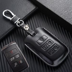 Étui à clés en cuir véritable pour Land Rover 2021 Discovery 5 Range Rover Sport Defender 2 couvercle de clé télécommande Fob Keychain238R