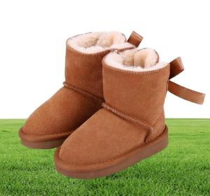 Echte lederen Lia Girls Boys enkel Winterlaarzen voor kinderen Babyschoenen Warm Ski Toddler Boot For Baby Fashion New Botte F7858509