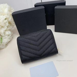 Echte lederen luxe merkontwerper Wallet Clutch Short Wallets Walls Purse Card Holder vrouw met originele doos groothandel