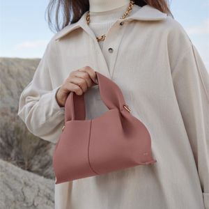 Bolso de mano Hobos de marca de lujo de cuero genuino para mujer, bolso de diseñador para mujer, bolsos cruzados de hombro de cuero suave, bolso de mano sencillo para mujer 2024 2633