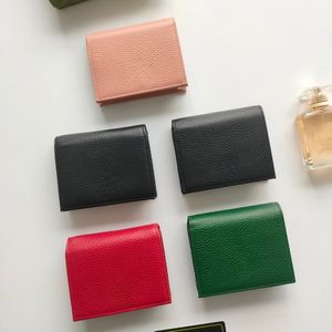 Cuero genuino Titulares de tarjetas de diseño de lujo Carteras Hombres Moda Pequeños Monederos Monederos Con caja Mujeres Bolsos de mano Bolsas Ranura interior Cartera para mujer GB243