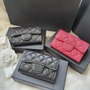 Genuine Leather Luxury Designers small purse wallet lambskin caviar key pouch Card Holders Coin Purses Key Wallets fashion zip womens men keychain heart card case