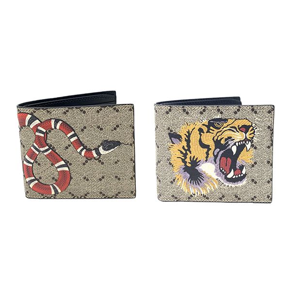 Cuero genuino Lujo Serpiente Abeja Titular de la tarjeta de crédito Pequeña billetera para hombre Monederos de moda para mujer Lujos Carteras de diseñador Chequera Pasaporte Monedero Titular de la tarjeta