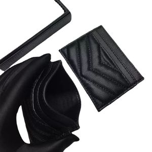 Designers de luxe en cuir véritable Mode Hommes Femmes Porte-cartes Mini portefeuilles en peau d'agneau noire Porte-monnaie Poche Porte-monnaie intérieur