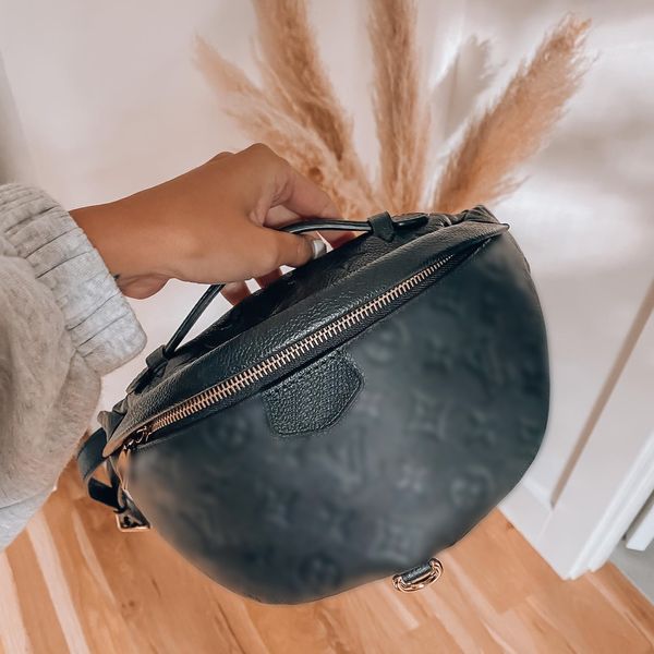 Cuir véritable M43644 Sacs à bandoulière Bumbag Sacs de ceinture fourre-tout pour femmes Sacs de taille pour hommes Designer de luxe classique Sac de poitrine en relief Sac banane Sac à main à bandoulière