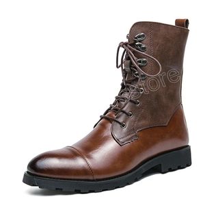 Cuir véritable hommes bottes en plein air hommes mi-mollet bottes concepteur travail chaussures mode antidérapant hommes moto bottes Botas Masculina