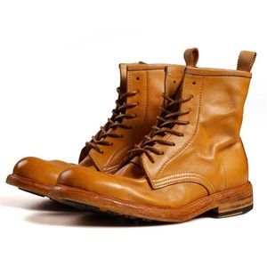 Botas de tobillo para hombre de cuero genuino con cordones zapatillas de deporte casuales para hombre botas impermeables antideslizantes para hombre