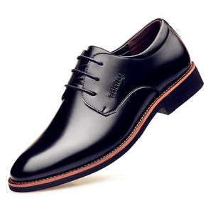 Chaussures habillées en cuir véritable pour hommes chaussures Oxford noires pour hommes chaussures De mariage formelles Zapatos De Hombre De Vestir formel