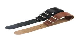 Bracelet de bande de montre en cuir en cuir en cuir en cuir en cuir pour la plupart des montres avec anneaux en acier 20 mm 22 mm 24 mm 2pclot8130792