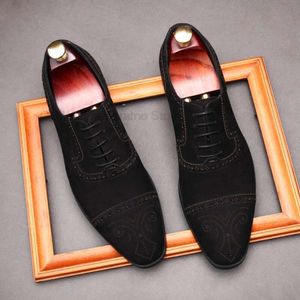 Echt leer Oxford jurk suède formele kantoor bruiloft man schoen handgemaakte zakelijke partij ontwerper schoenen mannen origineel