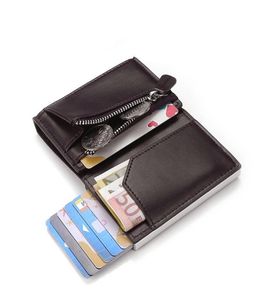 Sauteur de cavalier en cuir authentique sac de portefeuille Male Pourse Male Black Short Smart Mini Slim Walit Wallet1426124