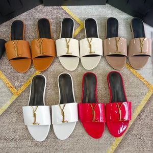 10a lederen Sandale Brand Fashion Slide Casual Shoe Damesontwerpers Sandel Top Kwaliteit Luxe Slipper Beach Outdoor Sliders Summer Man Loafer schoenen Mule Flip Flops