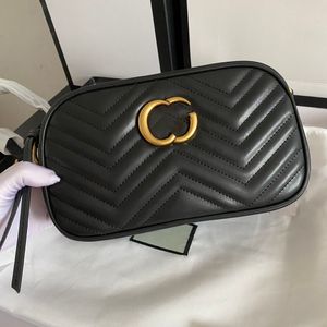 Sac à bandoulière simple en cuir véritable pour femmes sacs de messager d'appareil photo 24*13CM