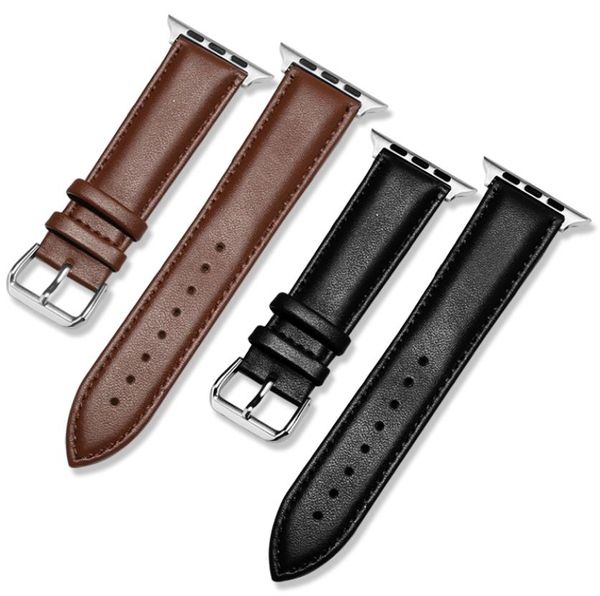 Bandas de reloj de correa de cuero genuinas para Apple Watch iWatch 38 mm 42 mm Series 1 2 3 Smart Watch Strap3822194