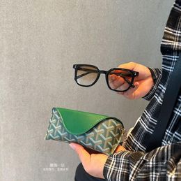 Véritable lunettes de soleil en cuir caisses de concepteur marque Hommes de verres résistants à la pression des femmes