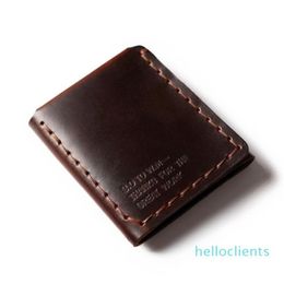 Véritable portefeuille en cuir Men la vie secrète de Walter Mitty Cow Cuir Wallet Vintage Crazy Horse Handmade Wallet J190718212S