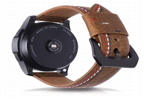 Véritable sangle de montre en cuir pour Samsung Gear S3 Smart Watch Band Trois lignes STRAP DE TRANSE DE COURTILLE POUR LE GEAR S3 Classic6893203