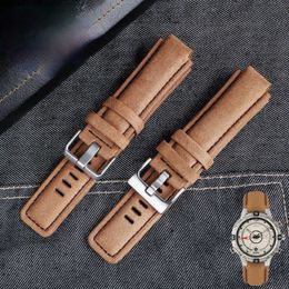 Lederen Horlogeband voor Timex heren Tij Kompas T2n721 T2n720 Armband Horloge Band 24 16mm H0915254Z